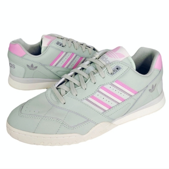 adidas Other - Adidas A.R. Trainer Pastel Green Pink Leather Stripe Low Top Sneaker Men Size 10